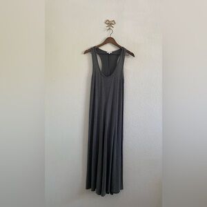 Calme by Johnny Was Gray Racer Back Knit Maxi Dress Size Large Minimalist